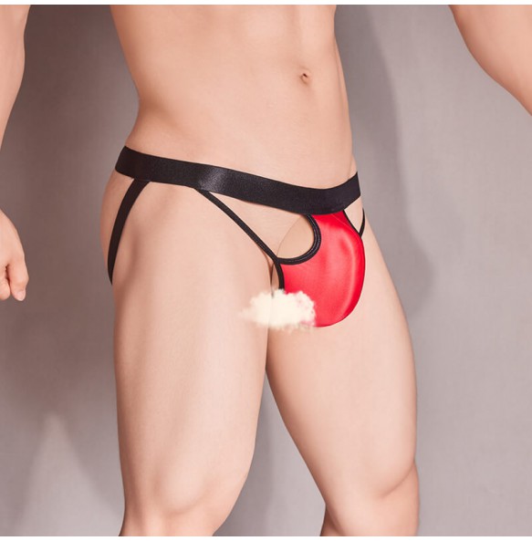 Feeetmoi - Men's Hollow-Out Buttocks Underwear (Red)